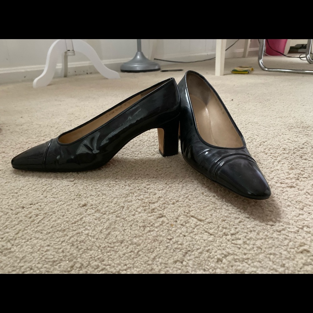 Black Leather Heels